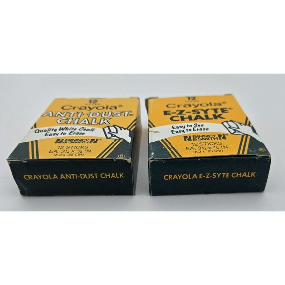 Vintage Crayola Chalk Boxes EZ Syte and Anti Dust 1 Each School Supply Lot - Picture 2 of 7